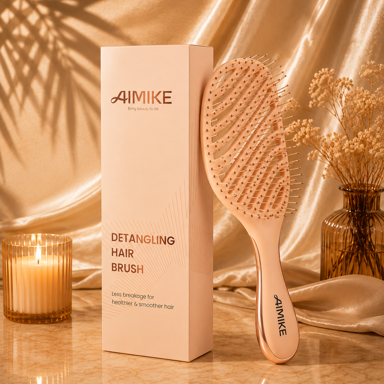 Kit Salón en Casa — Cepillo Térmico + Set de Satín para el Cabello